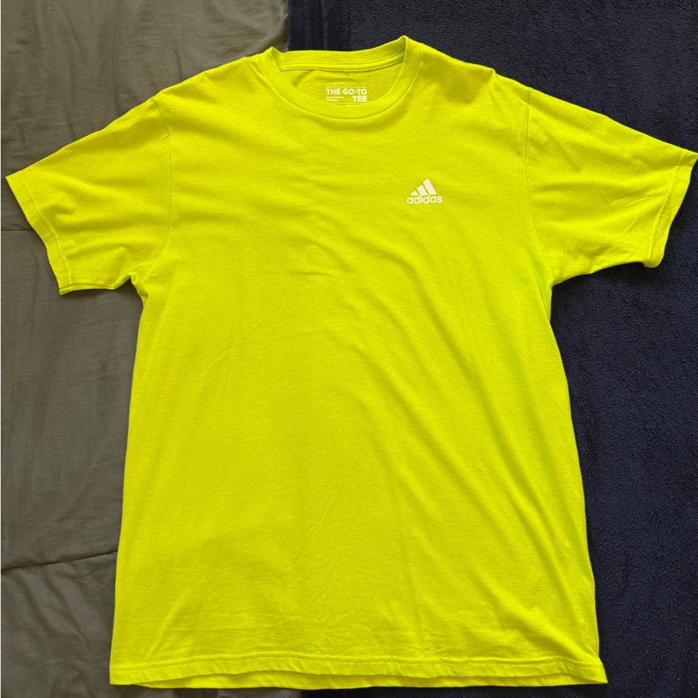 Adidas Men's Yellow T-Shirt